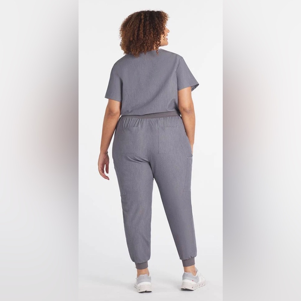 DOLAN Gray Scrub Set – Top & Jogger Pants – Size Small - Picture 7 of 7